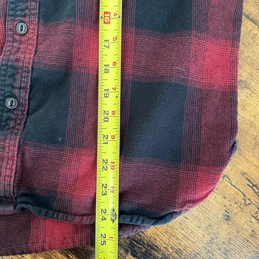 Levi's Buffalo Plaid Flannel Shirt Mens Small Red Black Lumberjack Button Up